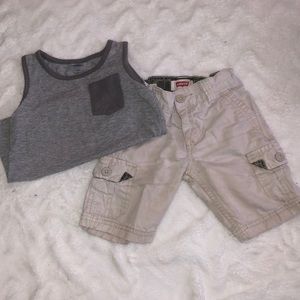 Levi’s shorts and Old Navy Tank outfit